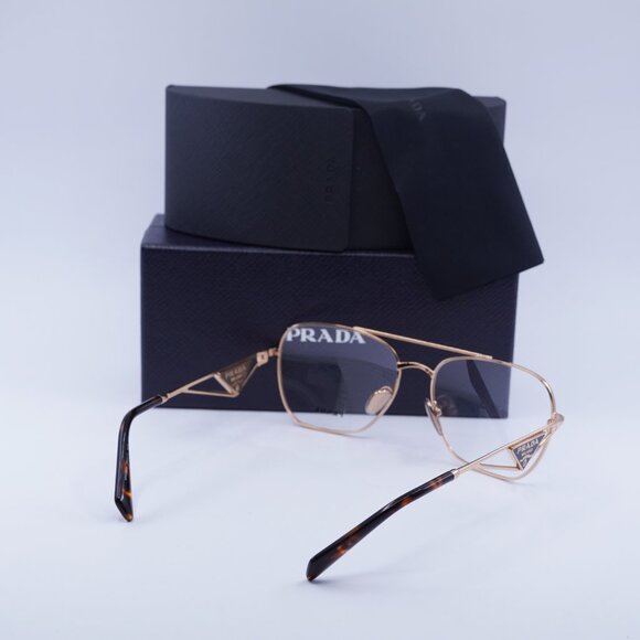 Prada PRB50V SVF1O1 Aviator Eyeglasses - Rose Gold 59mm - Picture 10 of 10